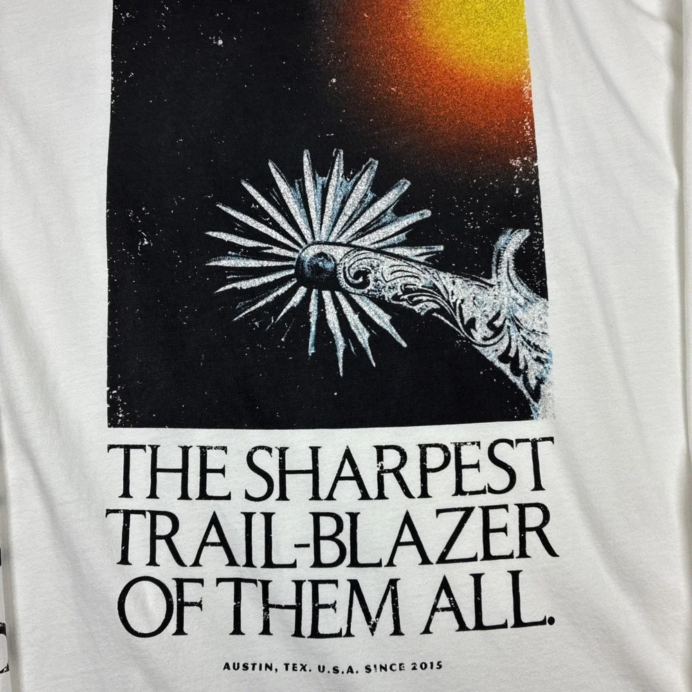 Tecovas Austin Texas Graphic T Shirt XXL Long Sleeve Spell Out‎ Sleeve